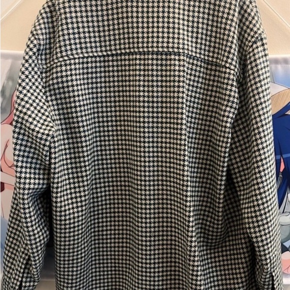 Zara womens / mens shaket over shirt Houndstooth Shirt Jacket size L - Picture 4 of 11